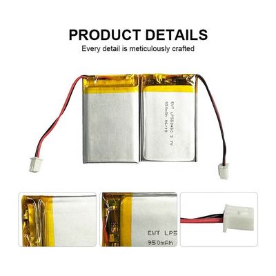 Αγορά 3.7v Λιθιοπολυμερή μπαταρία 950mah 1000mAh LiPo μπαταρία Κελίδα 583450 603450 online manufacture
