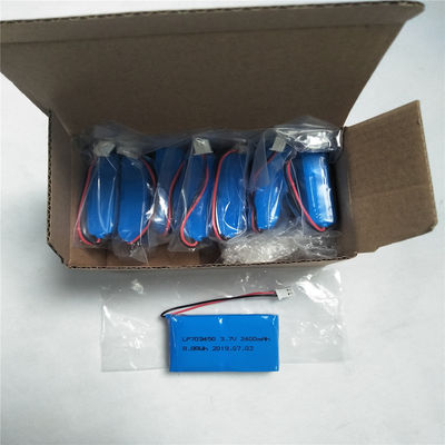Αγορά LP703450 3.7V 2400mAh επαναφορτιζόμενη μπαταρία πολυμερούς λιθίου για αεροπορική ή θαλάσσια μεταφορά online manufacture
