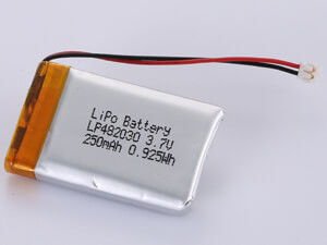 Αγορά LP482030 3.7V 250MAH Υψηλής χωρητικότητας LiPo Pack Ενέργεια 150-200 Wh/kg και περιβαλλοντική επίδραση Περιέχει τοξικά υλικά online manufacture
