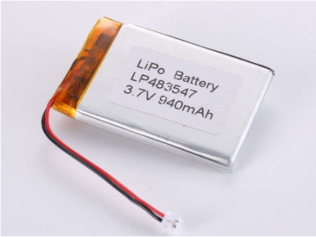 Αγορά LP483547 3.7V 940MAH Lithium Polymer Battery with ROHS Certification and Wide Temperature Range online manufacture