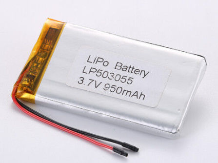 Αγορά LP503055 3.7V 950MAH κατασκευαστές μπαταριών ιόντων λιθίου Μακροχρόνια μπαταρία πολυμερούς λιθίου επαναφορτιζόμενη θερμοκρασία εκφόρτισης -20°C έως 60°C online manufacture