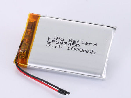 Αγορά LP543450 3.7V 1000MAH μπαταρία ιόντων λιθάνθρακα Α βαθμού για εφαρμογές κουμπιών Πιστοποιημένη RoHS και 1C μέγιστη ταχύτητα εκκένωσης σε απευθείας σύνδεση κατασκευή