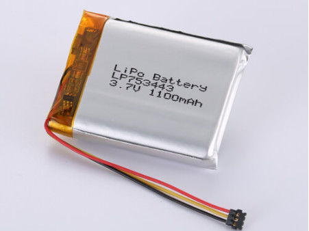 Αγορά LP753443 3.7V 1100MAH κατασκευαστές μπαταριών ιόντων λιθίου Ασημένιο LiPo Pack υψηλής χωρητικότητας Εγκριθείσα και πιστοποιημένη από την FCC online manufacture