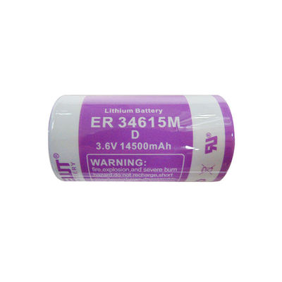 ER34615m Λυθίου μπαταρία Πρωτογενής 14500mAh Li Socl2 3.6V μπαταρία