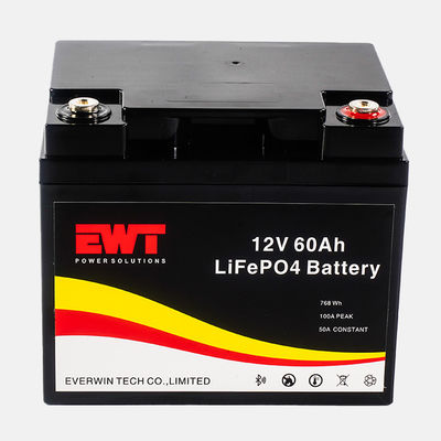 Balck 12V 60Ah LFP Lithium Iron Phosphate Battery Pack για αντικατάσταση συστήματος ηλιακής ενέργειας