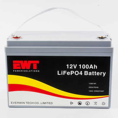 Ανανεώσιμη μπαταρία λιθίου 12V 100Ah EWT για σκούτερ Camping Golf Μεγάλη χωρητικότητα