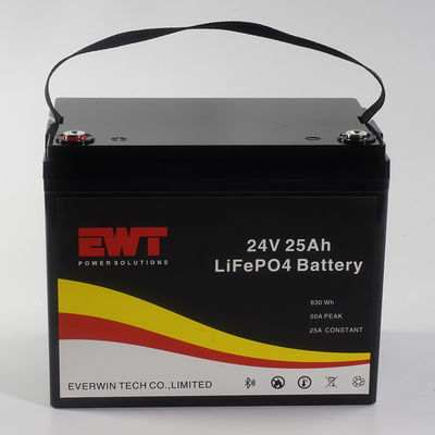 Ανανεώσιμη μπαταρία LifePo4 24V 25AH για μπαταρία UPS υψηλού ρυθμού εκφόρτισης