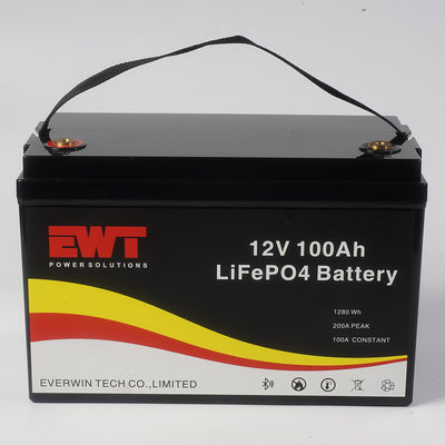 12V 100AH βαθύ κύκλο επαναφορτιζόμενη μπαταρία πακέτο έξυπνη λειτουργία παρακολούθησης Bluetooth για συμπαγή και ανθεκτική