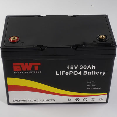Μακρό κύκλο ζωής επαναφορτιζόμενο 48V 30Ah lifepo4 μπαταρία για σκούτερ Ηλεκτρονικό ποδήλατο Γκόλφ αυτοκίνητο