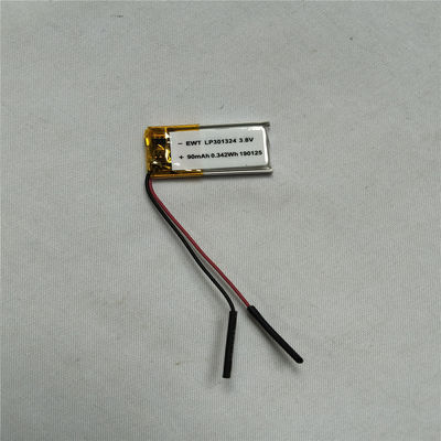 LP301324 3.8V 90mAh Λιθιοπολυμερή μπαταρία OEM Odm Υποστηριζόμενη Α βαθμός