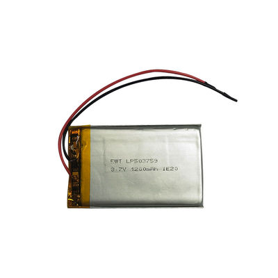 LP503759 3.7V 1200mAh Li-Polymer Power Cell με μέγιστο ρεύμα φόρτισης 1C