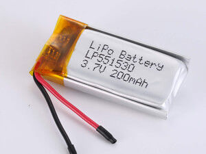 LP551530 200MAH Ασημένια μπαταρία πολυμερούς λιθίου με 500 κύκλους