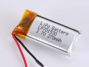 LP701530 3.7V 270MAH μπαταρία πολυμερούς λιθίου με PCM και προστασία από βραχυκύκλωμα