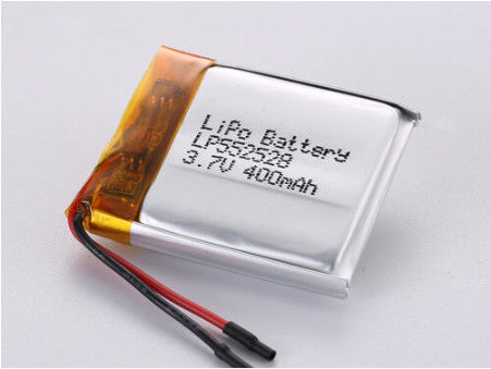 LP552528 3,7V 400MAH LiPo Pack υψηλής χωρητικότητας για μακροχρόνια παροχή ενέργειας με μπαταρία Li-po χαμηλής θερμοκρασίας και ασήμι
