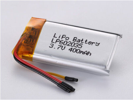 LP602035 3.7V 400MAH Λιτ-πο μπαταρία χαμηλής θερμοκρασίας Οξείδια λιθίου κοβάλτου Χρυσό φύλλο Διαφανές δείγμα PVC