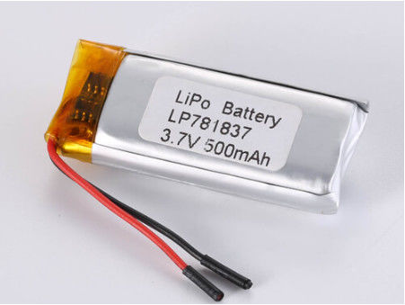 Απαιτήσεις πελατών 3.7V 500mah LiPo μπαταρία με μεγάλη χωρητικότητα και κύτταρα