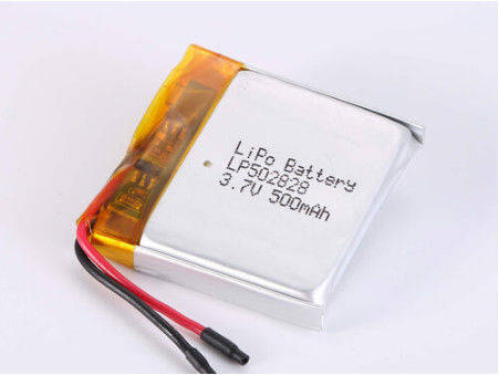 LP502828 3.7V 500MAH μπαταρία πολυμερούς λιθίου με JST/προσαρμοσμένο τύπο συνδέσμου και πιστοποιητικά ROHS τάση 3.7V υλικό άνωσης Άλλα