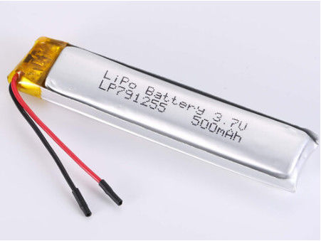 LP791255 500MAH JST/προσαρμοσμένη μπαταρία πολυμερούς λιθίου για λύση υψηλής χωρητικότητας και μακράς διάρκειας ηλεκτρικής ενέργειας με αεροπορική παράδοση