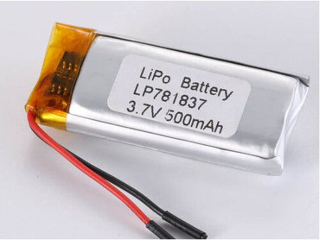LP781837 3.7V 500MAH 1C Συνεχής ρεύμα εκκένωσης Η μπαταρία πολυμερούς λιθίου για smartphones