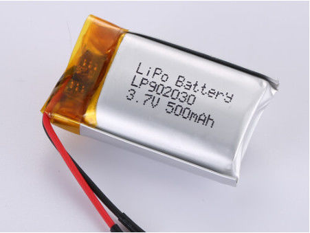 LP902030 3.7V 500MAH Υψηλής χωρητικότητας LiPo Pack CC/CV Μέθοδος φόρτισης και Χημεία πολυμερών λιθίου