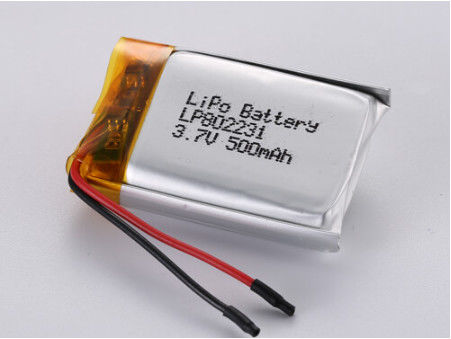 LP802231 3.7V 500MAH Ασημένια μπαταρία πολυμερούς λιθίου με ευρείες εφαρμογές και προστασία PCB