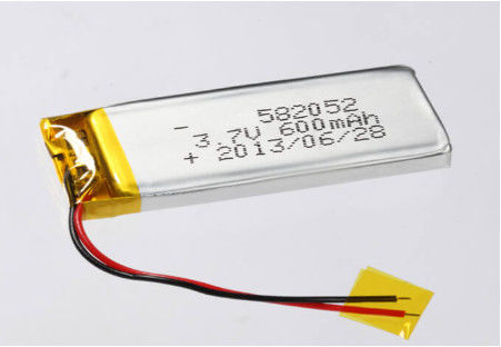 3.7V 600MAH CC/CV Μέθοδος φόρτισης Πρισματική μπαταρία ιόντων λιθίου Κατασκευαστές 582052 μπαταρία πολυμερούς λιθίου Ασημένιο