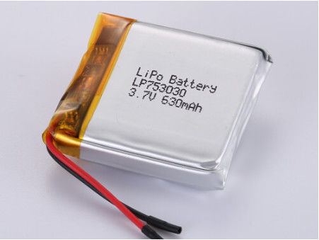 LP753030 3.7V 630MAH Ασημένια μπαταρία πολυμερούς λιθίου για μακροχρόνια απόδοση