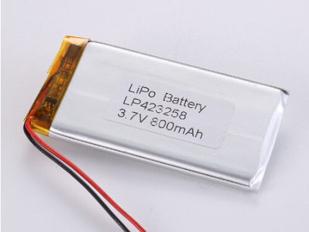 LP423258 3.7V 800MAH Χημική σύνθεση Λιθιοπολυμερή μπαταρία Λιθιοϊοντικό επαναφορτιζόμενο κύτταρο για βιομηχανικά