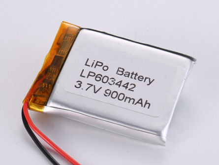 LP603442 3.7V 900MAH μπαταρίες ιόντων λιθίου κατασκευαστές μπαταρίες πολυμερούς λιθίου με προστατευμένο κύκλωμα και βαθμό Α