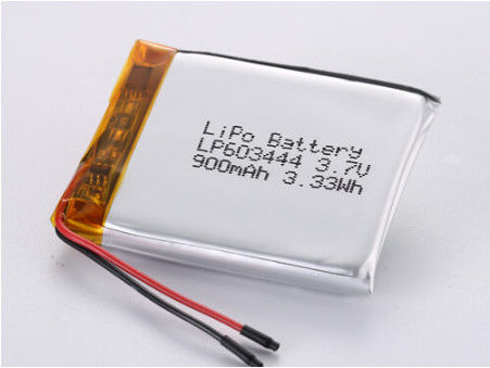 LP603444 3.7V 900MAH κατασκευαστές μπαταριών ιόντων λιθίου Μέγεθος νομίσματος Μπαταρία πολυμερούς λιθίου Α βαθμού για συσκευές φόρτισης