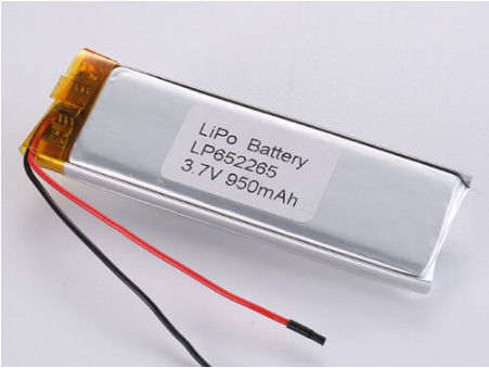 LP652265 3.7V 950MHA κατασκευαστές μπαταριών ιόντων λιθίου Άλλα υλικά ανόδου LiPo Pack υψηλής χωρητικότητας για τις αγορές χωρών από EWT