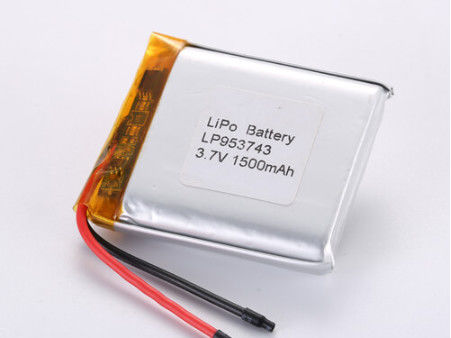 LP953743 3.7V 1500MAH κατασκευαστές μπαταριών ιόντων λιθίου Μακροχρόνια μπαταρία πολυμερούς λιθίου επαναφορτιζόμενη -20°C έως 60°C Α βαθμός για τα καλύτερα αποτελέσματα