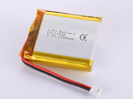 Sharp Square LiPo Battery Pack Μεγάλη χωρητικότητα και σχεδιασμός Soft Pack για μακροχρόνια απόδοση LP114545 3.7V 1700MAH