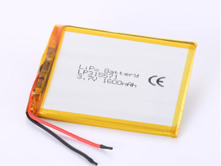 LP315571 3.7V 1600mAh μπαταρία ιόντων λιθίου με προστασία από υπερφόρτιση και μακρά διάρκεια ζωής