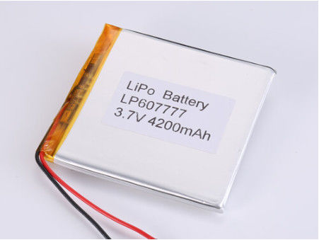 LP607777 3.7V 4200MAH μπαταρία πολυμερούς λιθίου με προστασία από υπερφόρτιση και μέθοδο φόρτισης CC/CV από κατασκευαστές