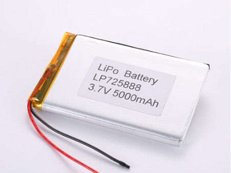 5000MAH LP725888 Λιθιοποιημένη μπαταρία πολυμερούς πλήρως φορτισμένη τάση 3,7V για κατασκευαστές προϊόντων