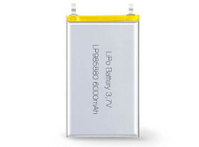Βιομηχανικός βαθμός LP985880 3.7V 6000MAH κατασκευαστές μπαταριών ιόντων λιθάνθρακα με χρόνο φόρτισης 2-3 ωρών και υποστήριξη OEM / ODM