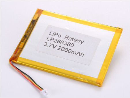LP286380 3.7V 2000MAH Κατασκευαστές μπαταριών ιόντων λιθάνθρακα Προστασία από υπερφόρτιση και φόρτιση για απαιτητικά περιβάλλοντα