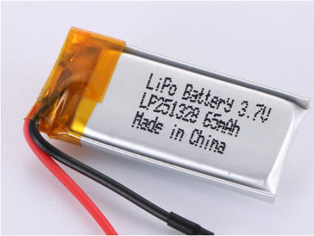 LP251328 3.7V 65MAH Κατασκευαστές μπαταριών ιόντων λιθάνθρακα με προστασία από βραχυκύκλωμα, χαρακτηριστικά ασφάλειας PCB και ανοικτή τάση